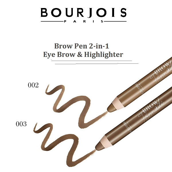Bourjois Brow Pomade Pen 2-in-1 Eye Brow & Highlighter-Choose Shade
