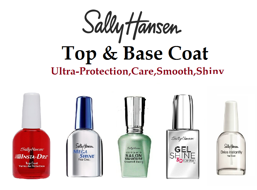 Sally Hansen Top & Base Coat Non UV-Salon Nail Formula -Multi Variation !