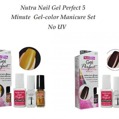 Nutra Nail Gel Perfect 5 Minute Gel-Color Manicure,3 Pcs-Set (No UV)