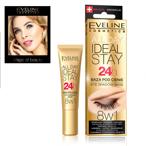 Eveline Eyeshadow Base-Primer-Ideal Stay All Day 8 IN 1-Boxed 12ml