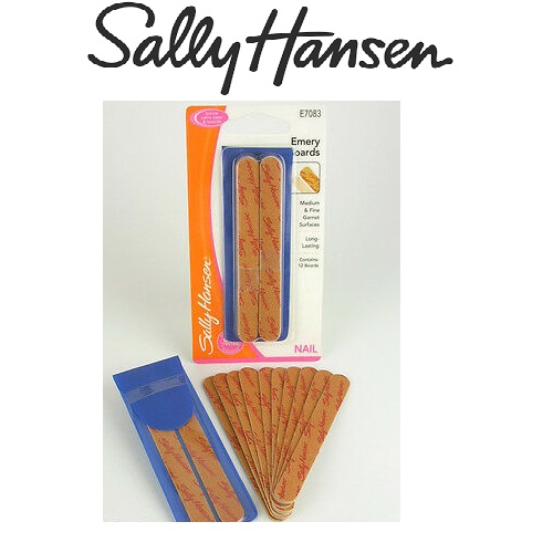 Sally Hansen 12 x File Nail-Emery Boards + Case-Medium Fine E7083-Long Lasting