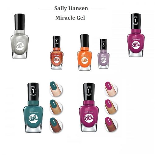 Sally Hansen Miracle Gel Nail Polish & Neon-Step 1-Choose Shade-14.7 ml