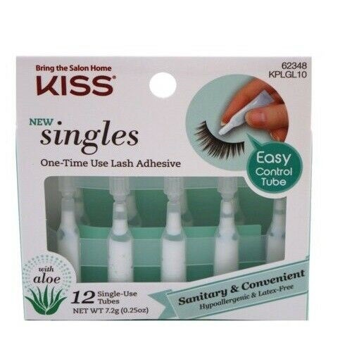 Kiss Singles 12 x EyeLash Adhesive 12 Tubes/Pack-Sanitary Convenient-7.2g