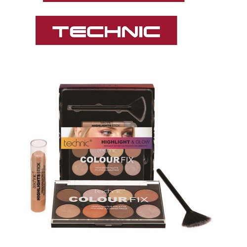 Technic Glow Colour Fix-Lovely Colour Palette & Brushes- Large Set -Gift Idea