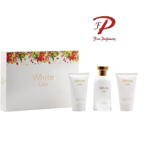 Fine Perfumery London-White Lies Set 3pcs-300ml Ladies-Gift Ideas