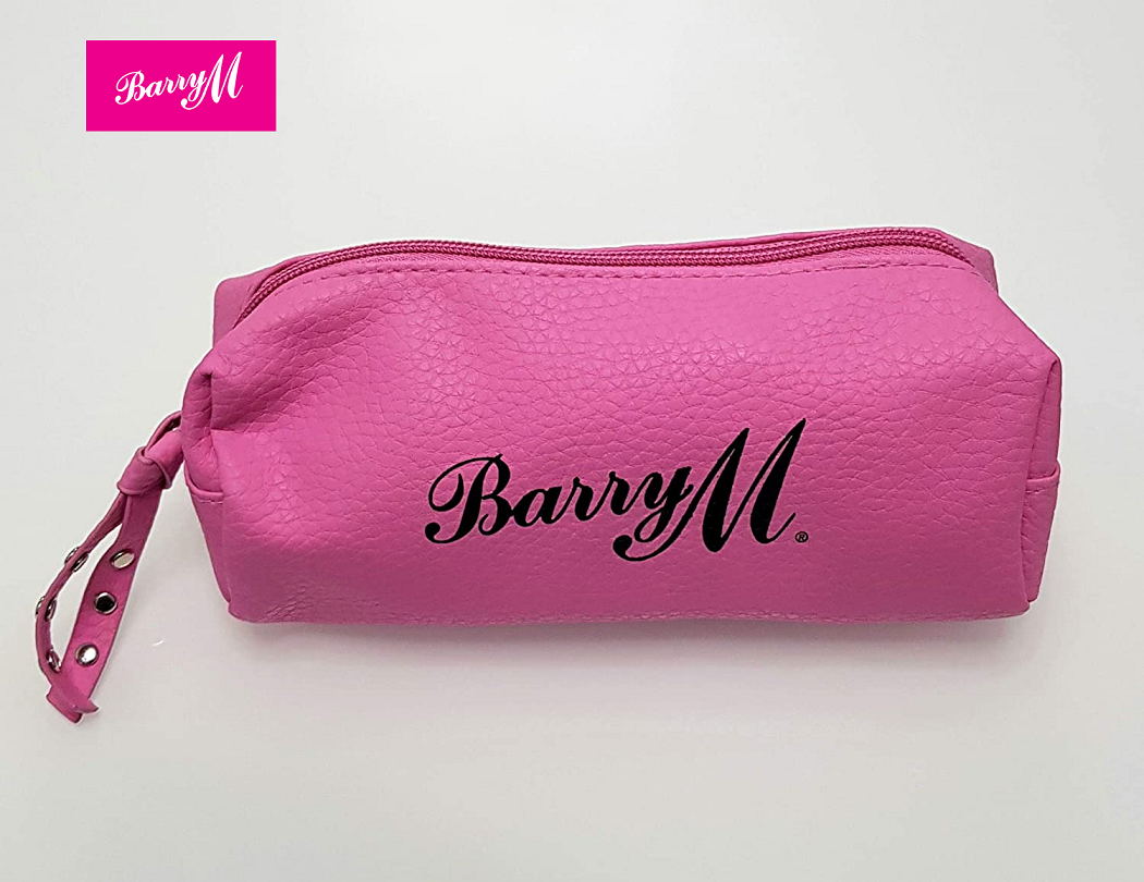 Barry M Cosmetic Bag Pink PVC -Zipped