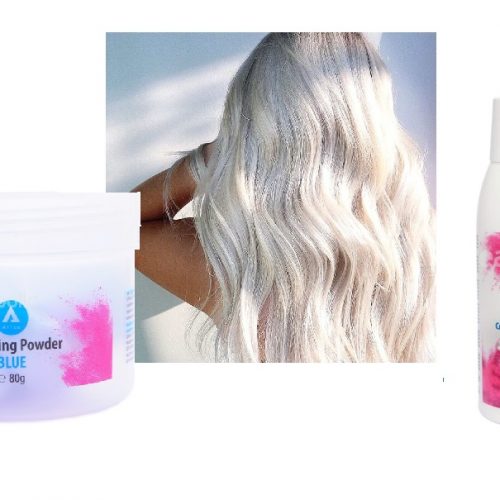 Hair Bleach Set Aliza Cream Peroxide & Blue Powder-Choose Volume