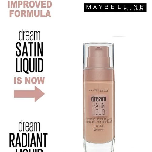 Maybelline Foundation, Dream Radiant Satin Liquid Hydrating -SPF 13-Fresh Beige