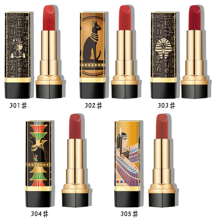 CaiJi 5pcs Egyptian Bright Charm Moisture Lipstick Set