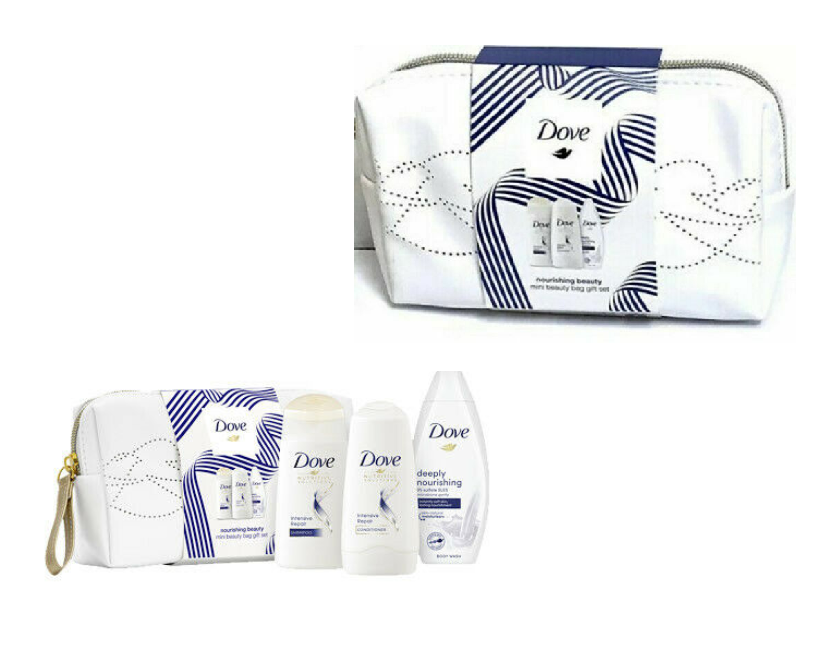 Dove Nourishing Beauty Mini Beauty Bag Bodywash Shampoo Conditioner-Gift Set