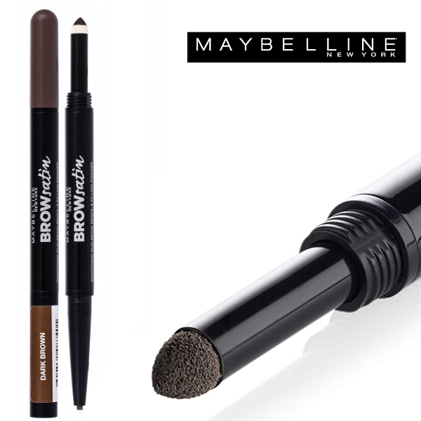 Maybelline  Eyebrow Pencil Black Brown Satin Duo Crayon Powder-Choose Shade