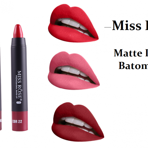 High Pigment Matte Lipstick Batom Stick Miss Rose 2.8 g -Choose Shade