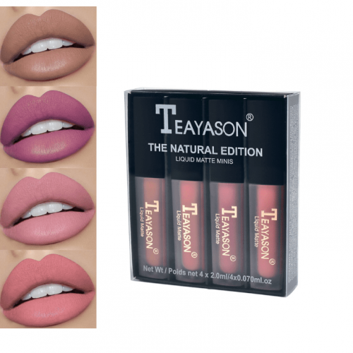 Teayason 4pcs The Natural Edition Matte Liquid Lipstick