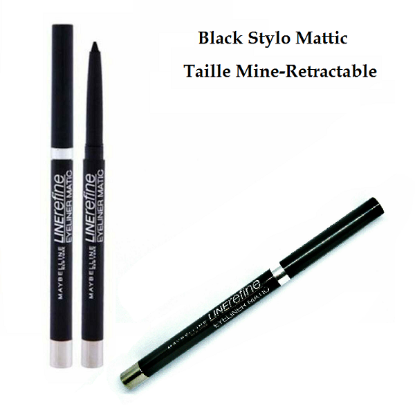 Maybelline Stylo Mattic Eyeliner Automatic Taille Mine-Black