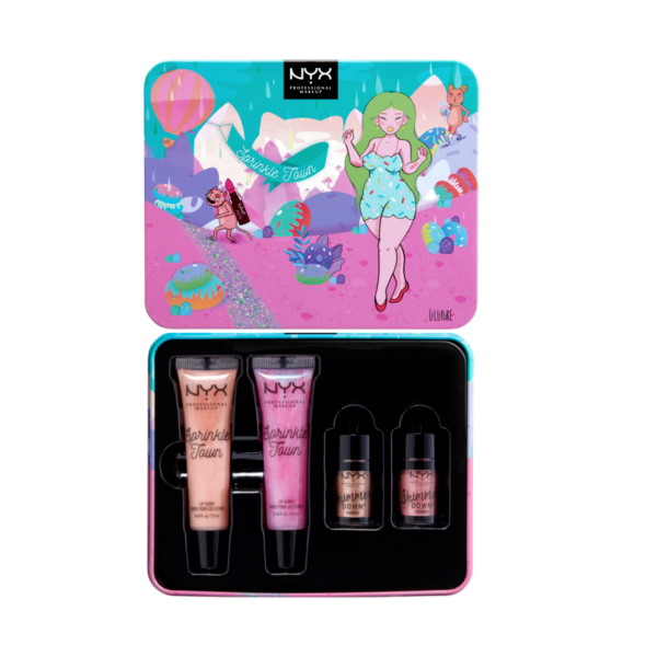 NYX Sprinkle Town Shimmer Eye & Lip Set 4Pc Make Up -Gift Set
