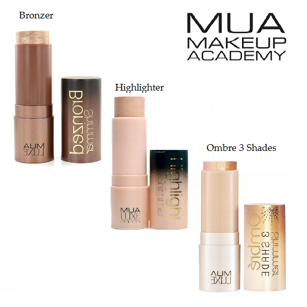 MUA Luxe Bronzer/Highlighter /Ombre Shimmer-Stick-Choose